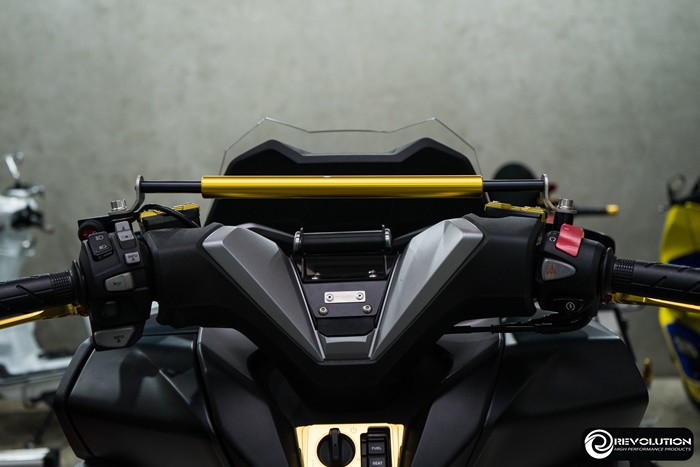 บาร์อเนกประสงค์ ยึดรูกระจก REVOLUTION (มีบู๊ชรอง+น็อตใส่ FORZA 300-350 ADV )