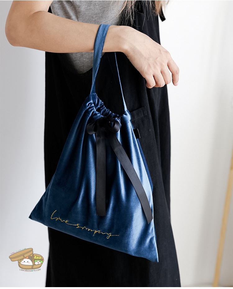 ถุงผ้าใส่กล่องข้าว พร้อมถุงเก็บความร้อน มี 5 สี