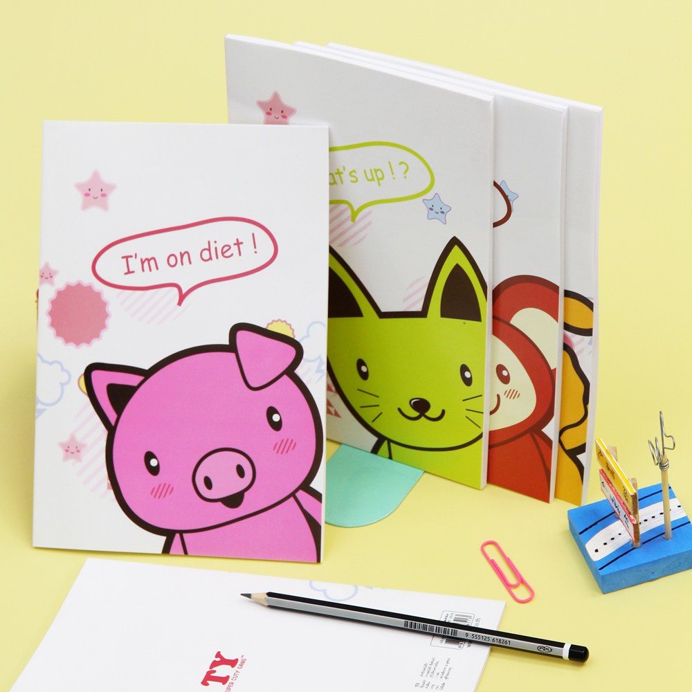 สมุดเขียน A5 ปกพลาสติก ลายคิวตี้