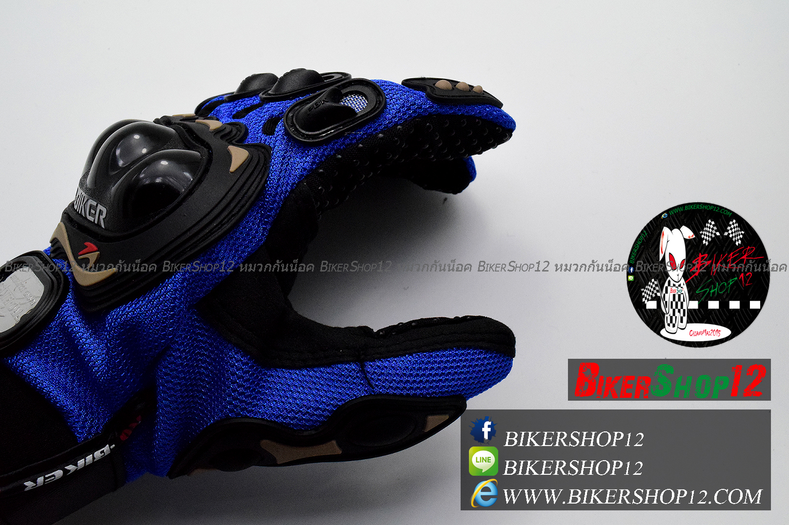 ถุงมือpro-biker สีน้ำเงิน (ราคาพิเศษ)