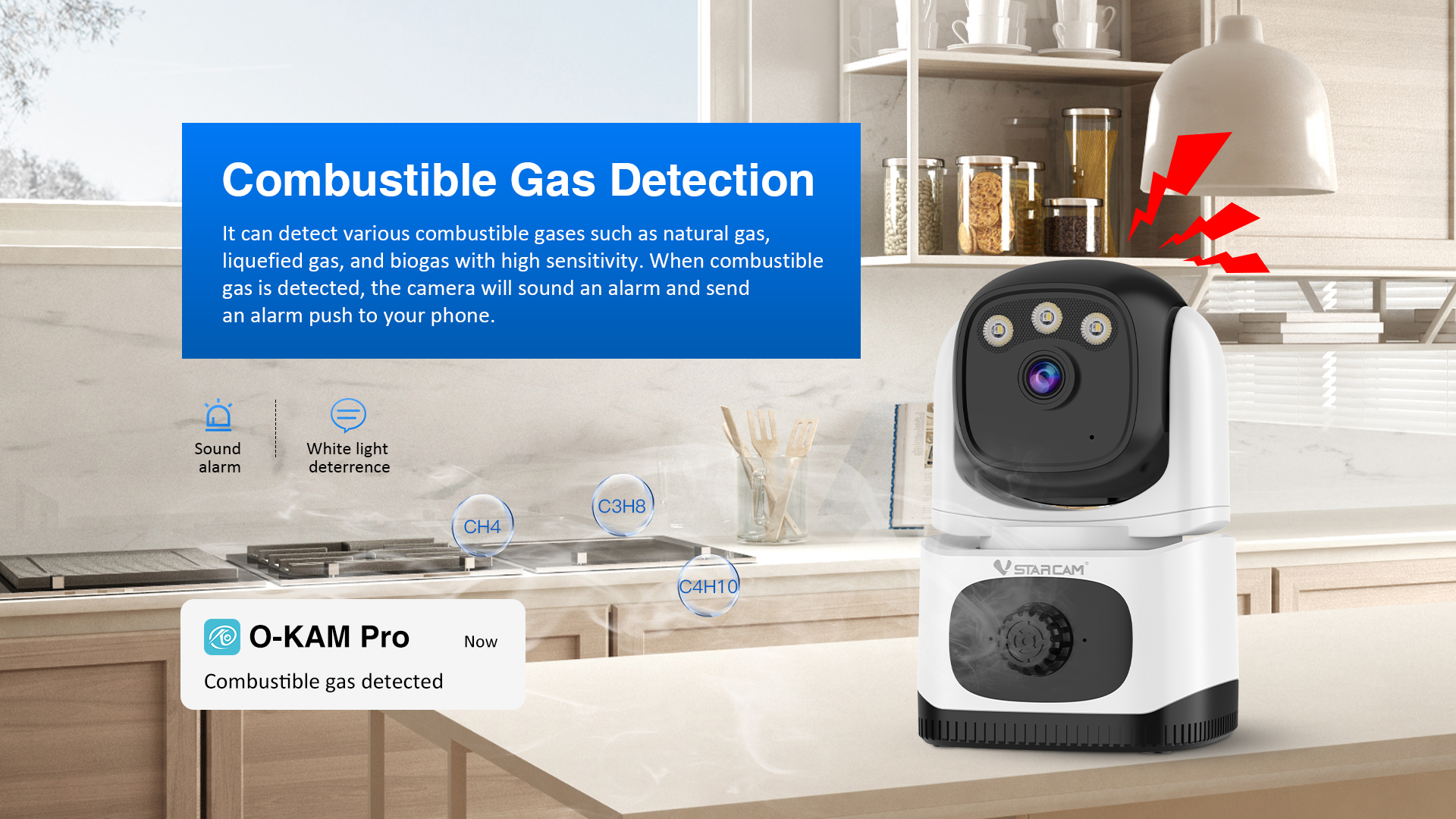 Vstarcam CS995M กล้องวงจรปิดระบบ IP WIFI 3 MP Color Night Vision มีไมค์และลำโพงในตัว แจ้งเตือนควัน BY BILLIONAIRE SECURETECH CS995M