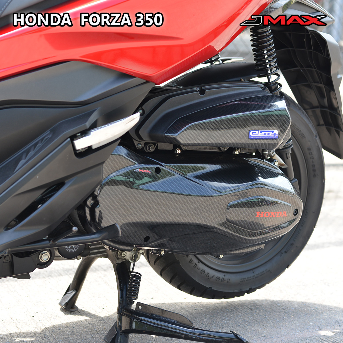ครอบแคร้งสายพานเต็ม FORZA 350 ดำเงามุข ABS J MAX ราคา1880