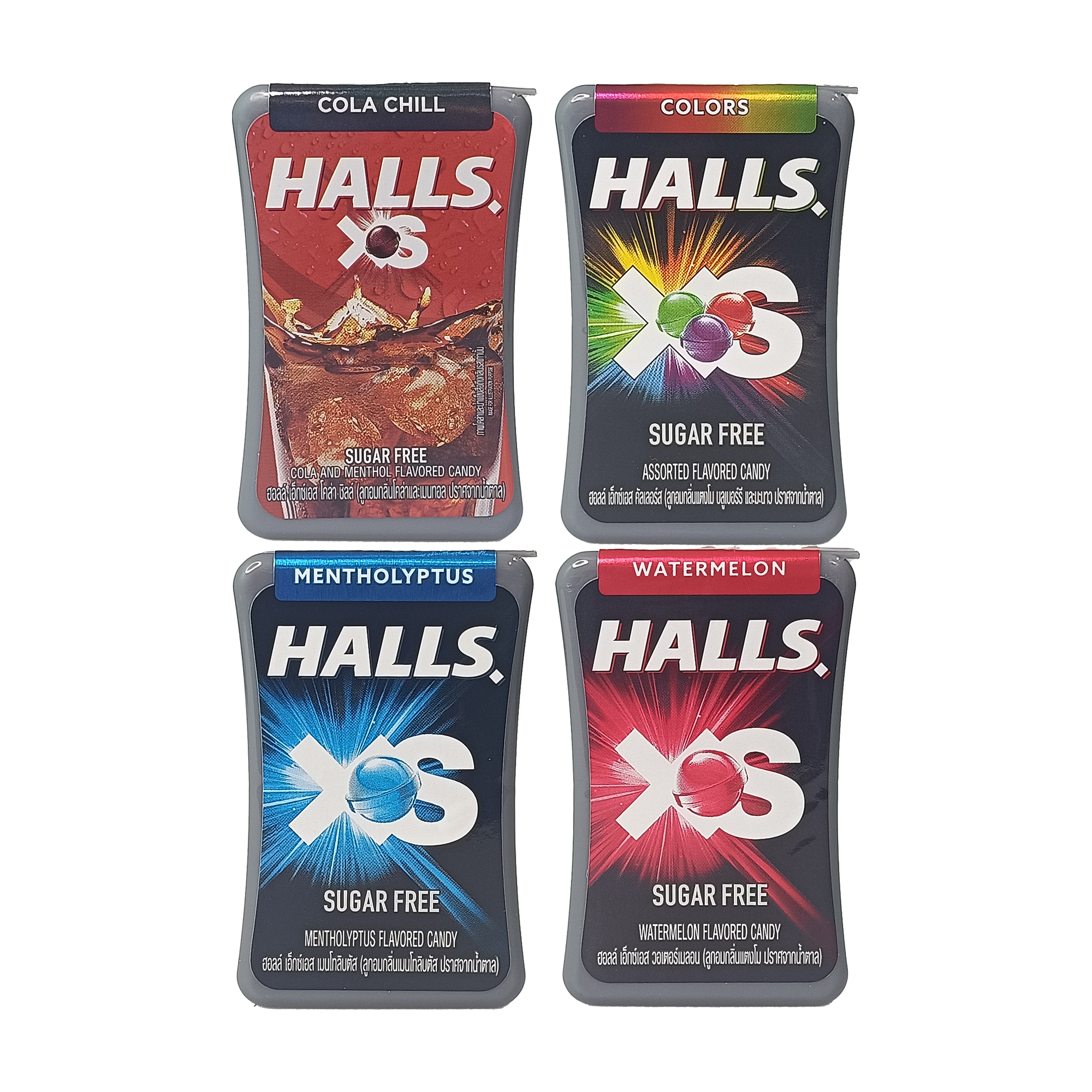 Halls XS Sugar Free Candy ลูกอมฮอลล์เอ็กซ์เอส ไม่มีน้ำตาล