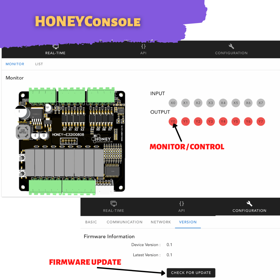 MODEBUS-IO 8 IN 8 OUT ( Relay ) [ HONEY-E32-8DI-8RO ]
