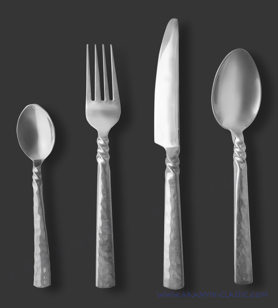 ช้อนส้อมมีด อรัญญิกคลาสสิค แบบ Flattern Spiral