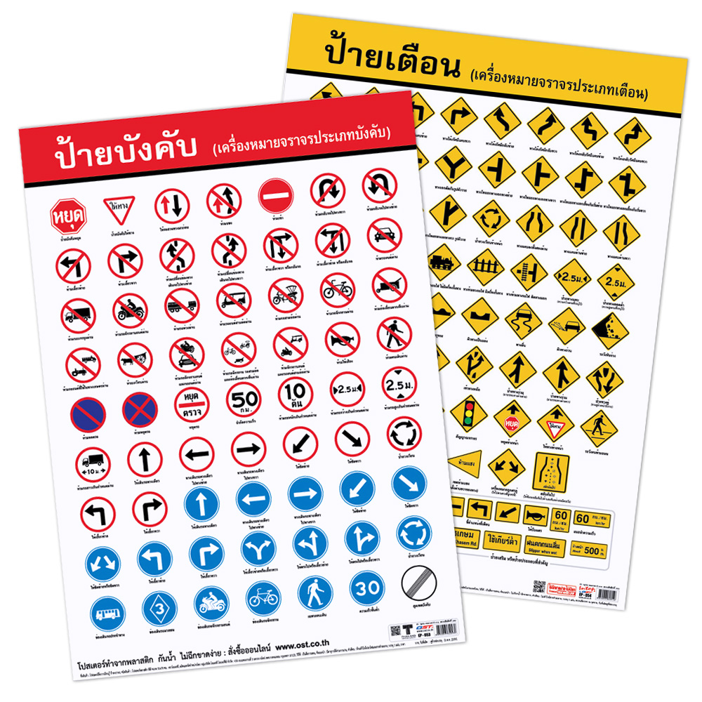 โปสเตอร์ความรู้ เครื่องหมายจราจร