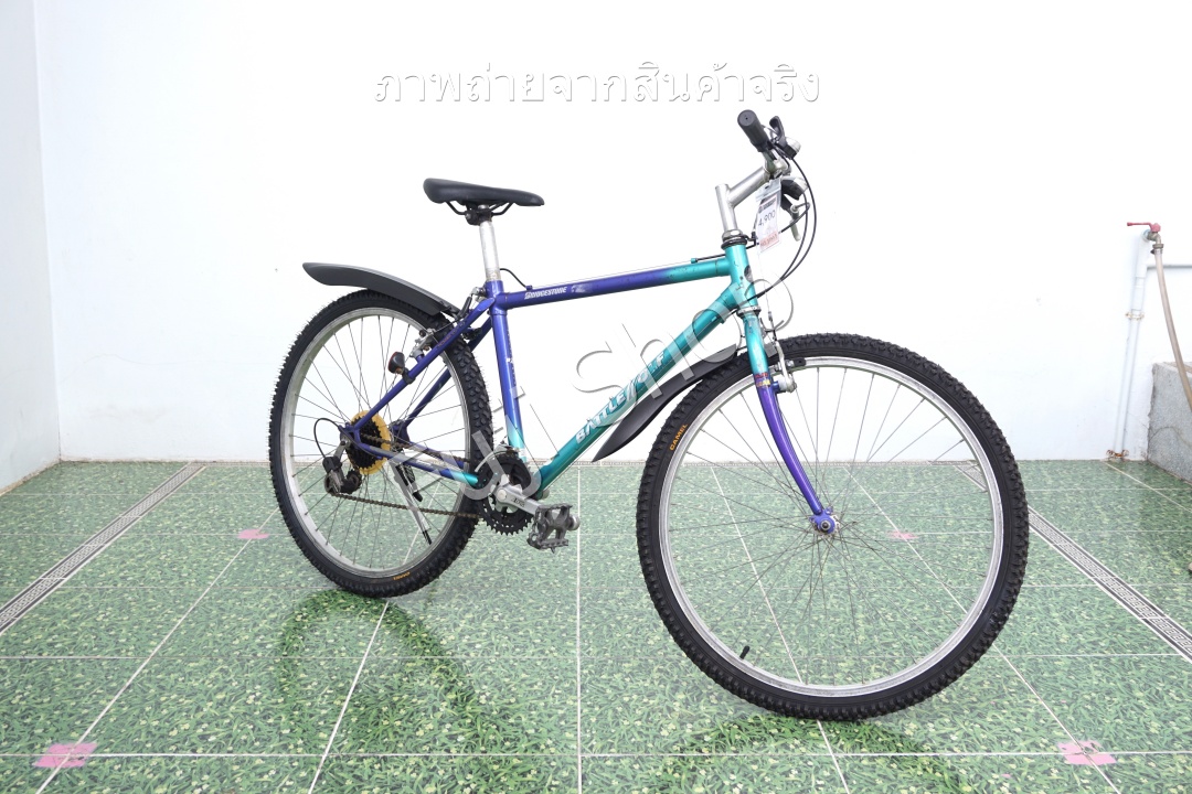 จักรยานเสือภูเขาญี่ปุ่น- ล้อ 26 นิ้ว - มีเกียร์ - โครโมลี่ - Bridgestone - สีเขียว [จักรยานมือสอง]