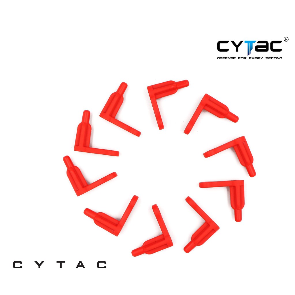 CYTAC ตัวเซฟตี้รังเพลิง 9mm. (2 ตัว /ชุด) Orange ส้ม