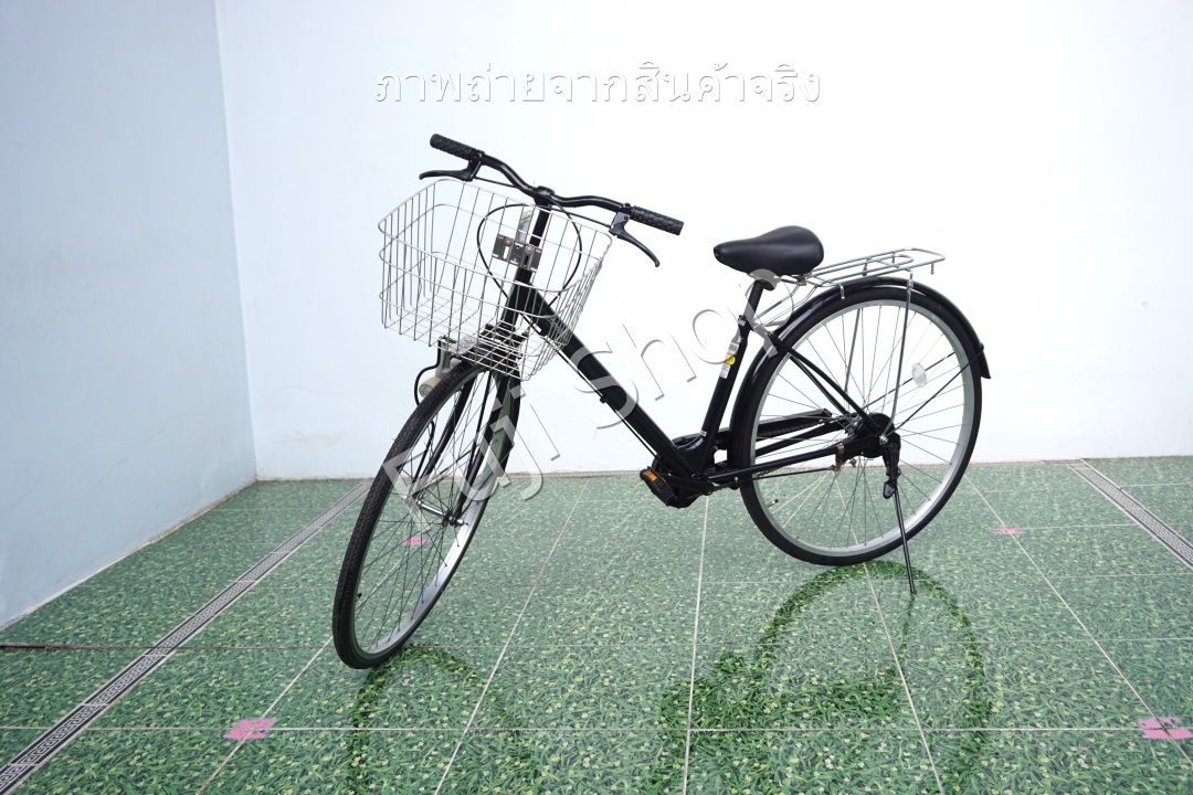 จักรยานแม่บ้านญี่ปุ่น - ล้อ 27 นิ้ว - ไม่มีเกียร์ - สีดำ [จักรยานมือสอง]