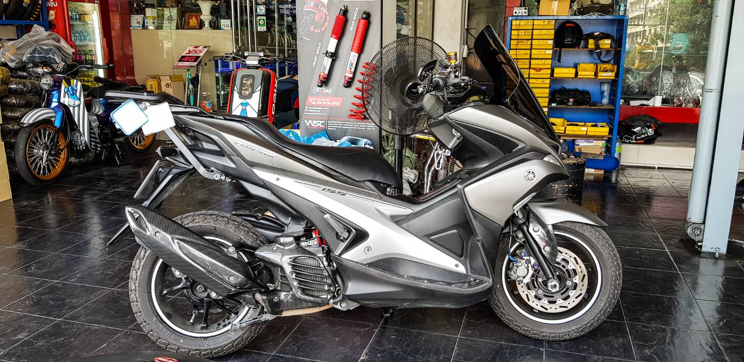 ชุดขายึดโช็คกลาง YAMAHA AEROX ไม่รวมโช็ค โช็คใช้ของMSX ไม่ดัดแปลง ไม่ตัดยูบ็อค ใส่ได้เลย