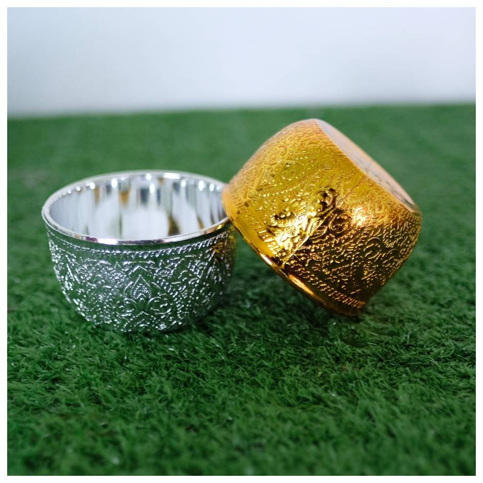 ขันน้ำลายไทย 8 ซม.ทอง(1*6)