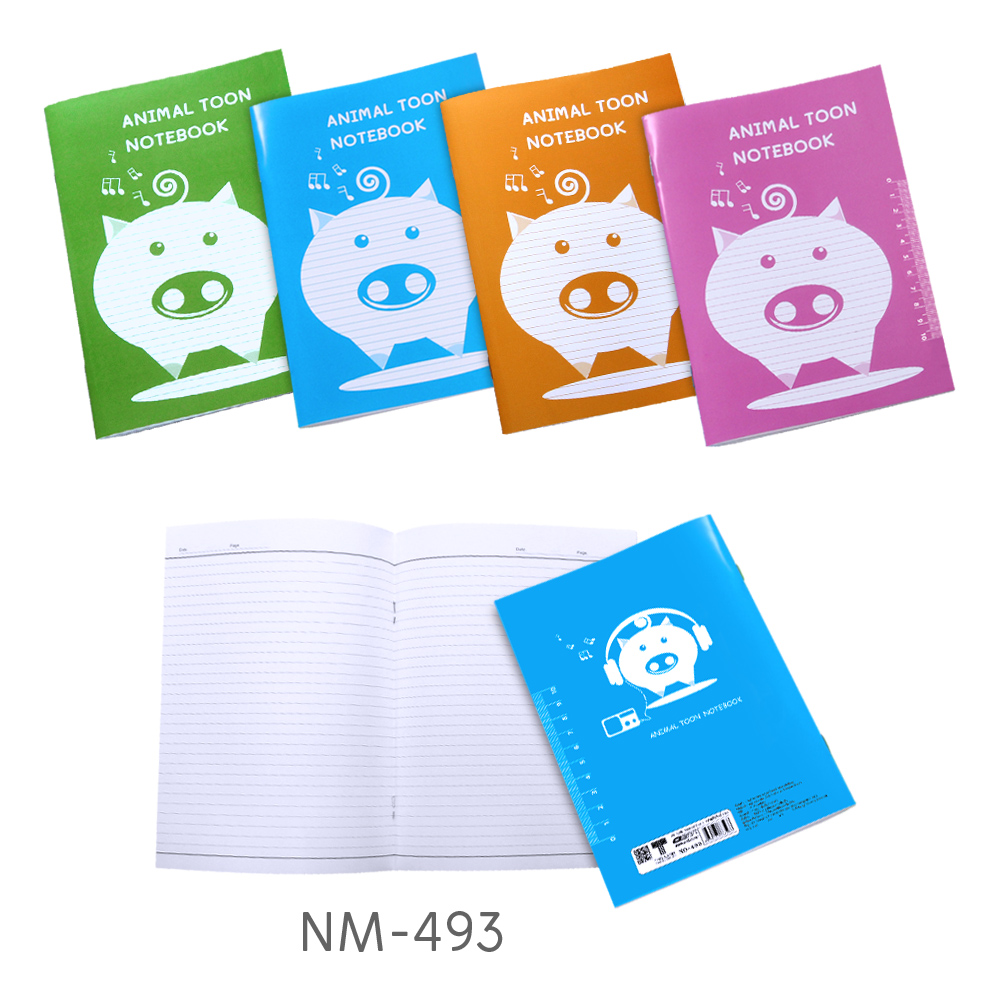 Writing Notebooks A5 with PP Covers Animal Toon