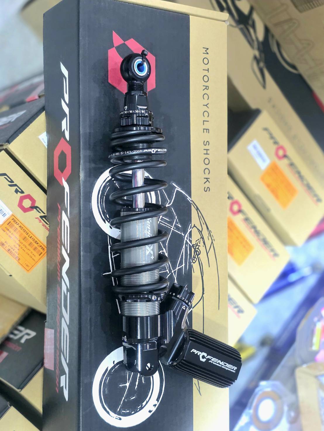 โช๊คหลัง Profender x series Xplusล่าสุด2025 GIORNO+ 320MM 300MM ราคา8900