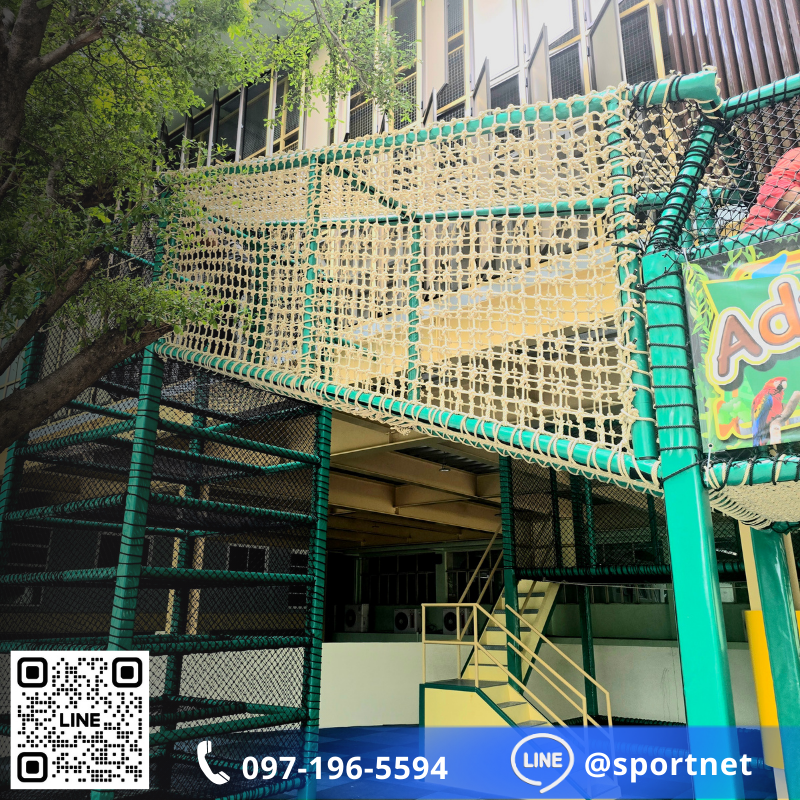 สะพานเชือกใยยักษ์ 10mm. 5x5cm.