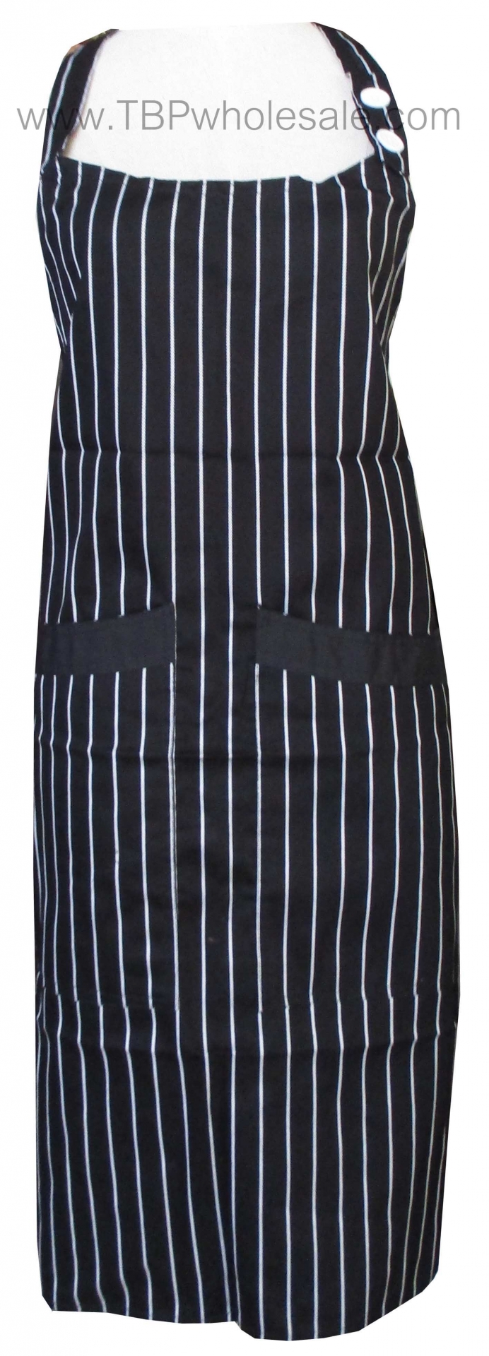 AP-020===ราคาส่ง 170 บาทต่อผืน ขั้นต่ำ 100 ผืน ผ้ากันเปื้อนลายริ้วดำขาว งานเย็บอย่างดีสวย (ผ้ายานดาย) Tel:081-0110084/02-3972066