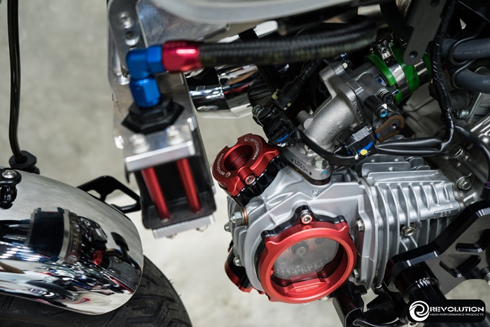 ชุดฝาปิดฝาสูบด้านL , ฝาปิดตั้งวาล์ว+อคริลิค CNC REVOLUTION MONKEY-125 NEW 5เกียร์/GROM-125 ราคา2600