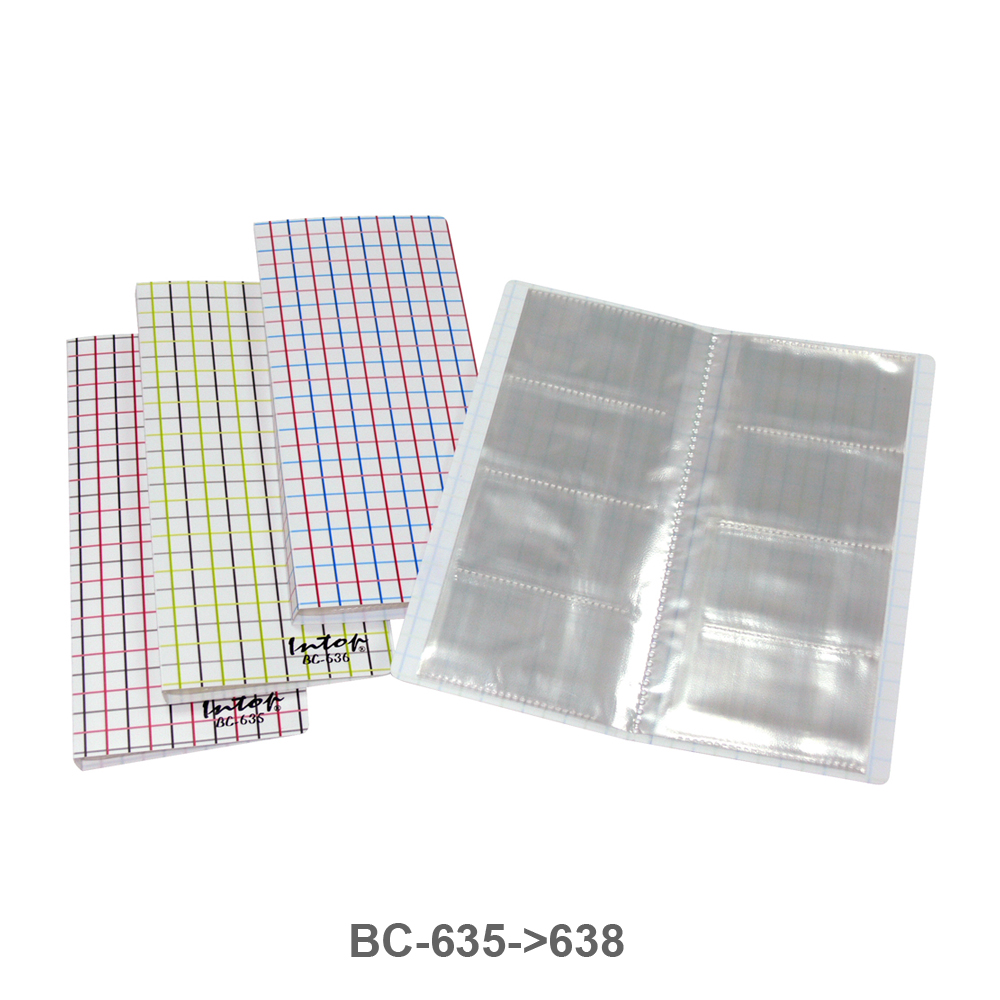 Card Book with Color Line Printed Pattern