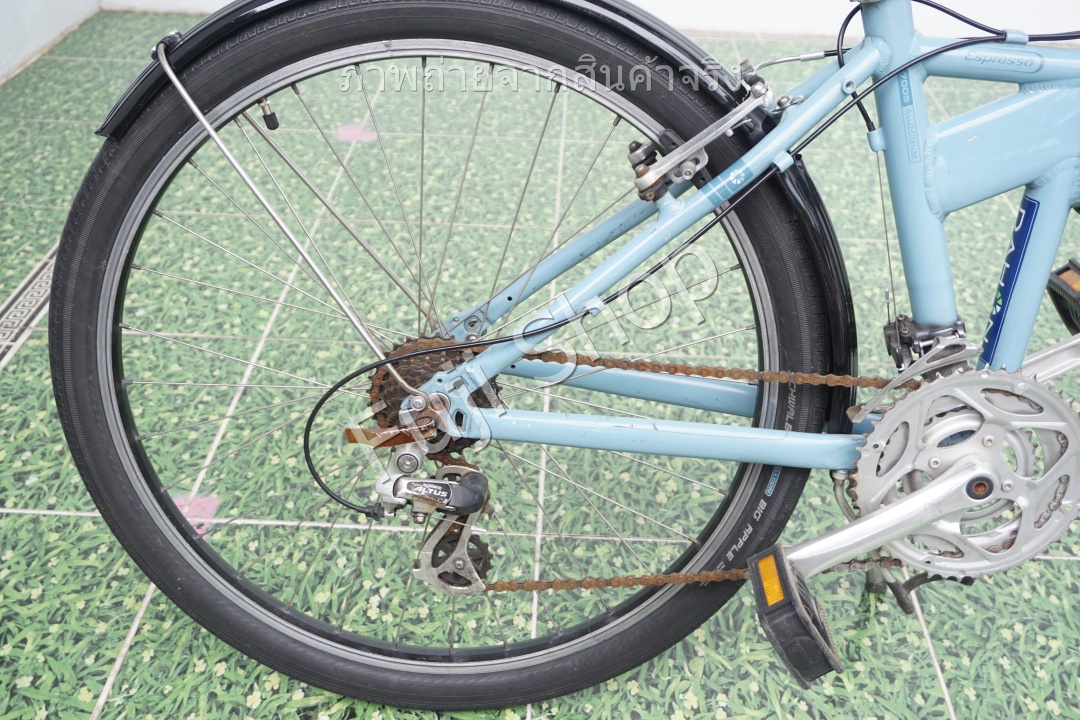 จักรยานพับได้ญี่ปุ่น - ล้อ 26 นิ้ว - มีเกียร์ - อลูมิเนียม - Dahon Espresso - สีฟ้า [จักรยานมือสอง]
