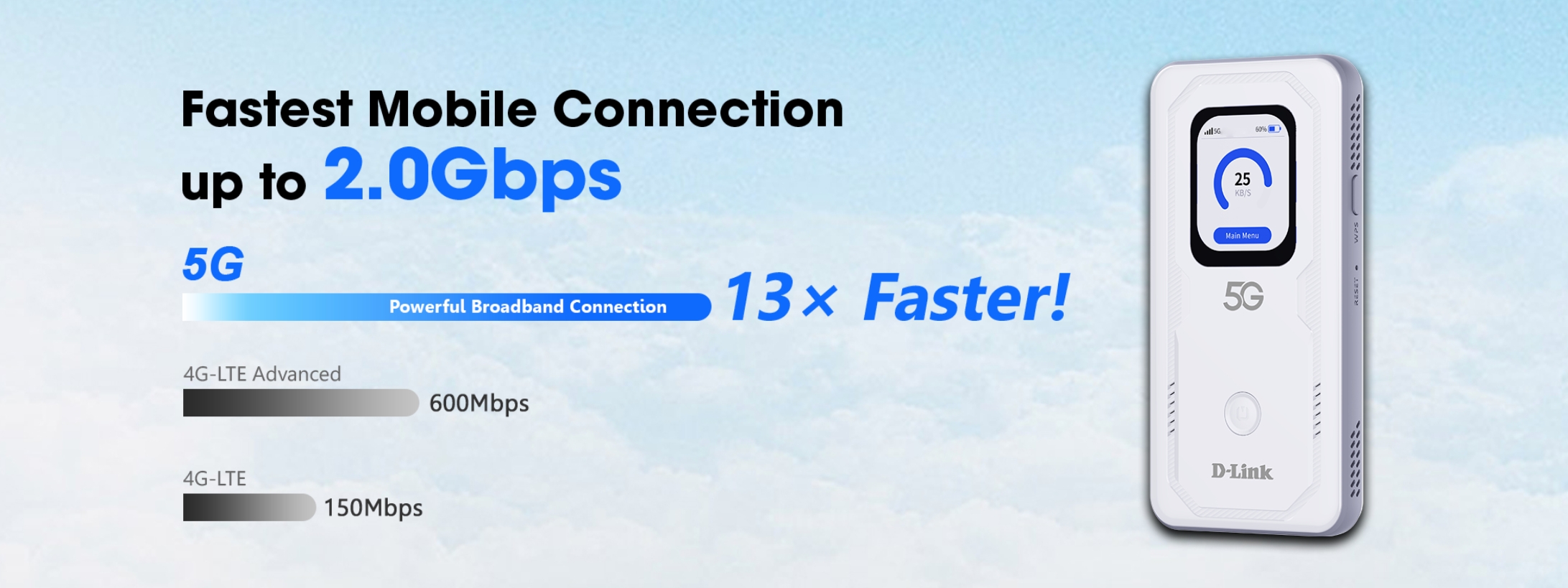 D-LINK DWR-U2100 : 5G Wi-Fi 6 Mobile Hotspot BY BILLIONAIRE SECURETECH DWR-U2100