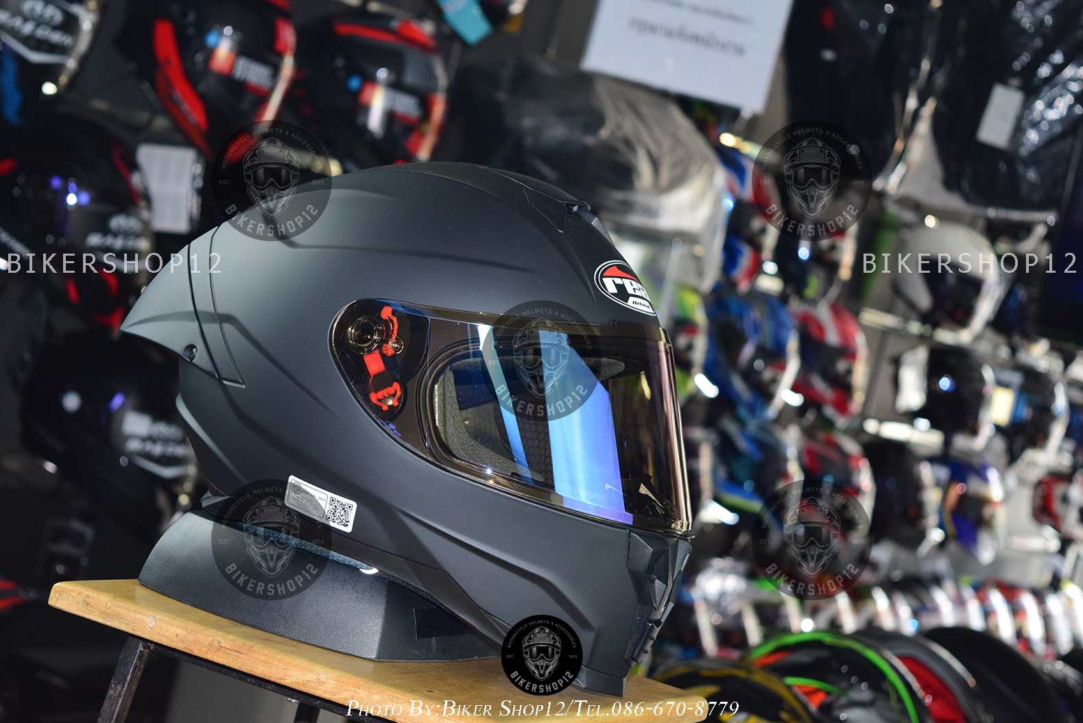 หมวกกันน็อคREAL รุ่นFalcon สีดำด้าน