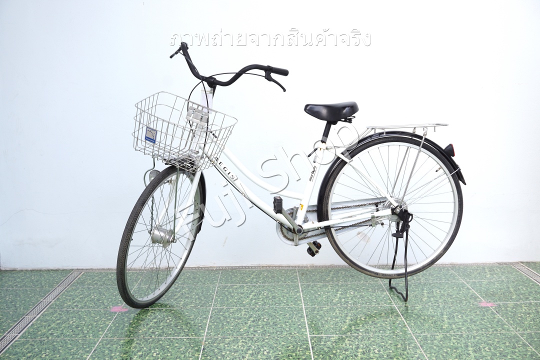 จักรยานแม่บ้านญี่ปุ่น - ล้อ 26 นิ้ว - ไม่มีเกียร์ - สีขาว [จักรยานมือสอง]
