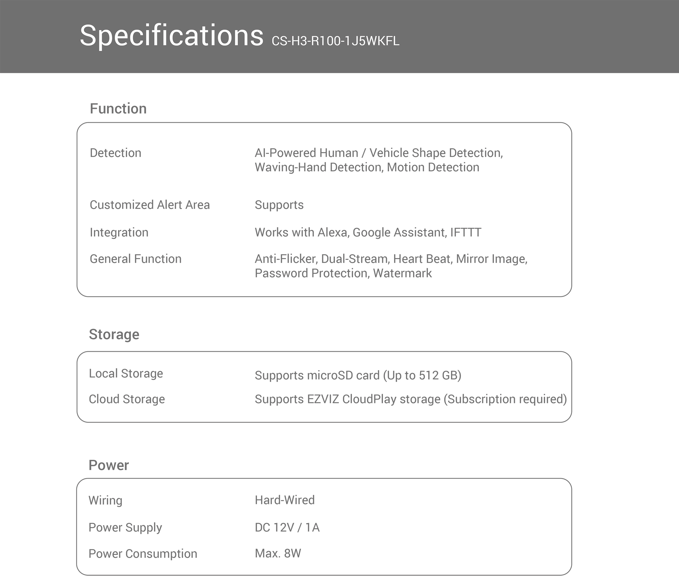 EZVIZ H3 3K กล้องวงจรปิดระบบ IP WIFI ความละเอียด 3K ภาพสี 24 ชม. มีไมค์และลำโพงในตัว ติดตั้งภายนอกได้ BY BILLIONAIRE SECURETECH EZVIZ H3 3K
