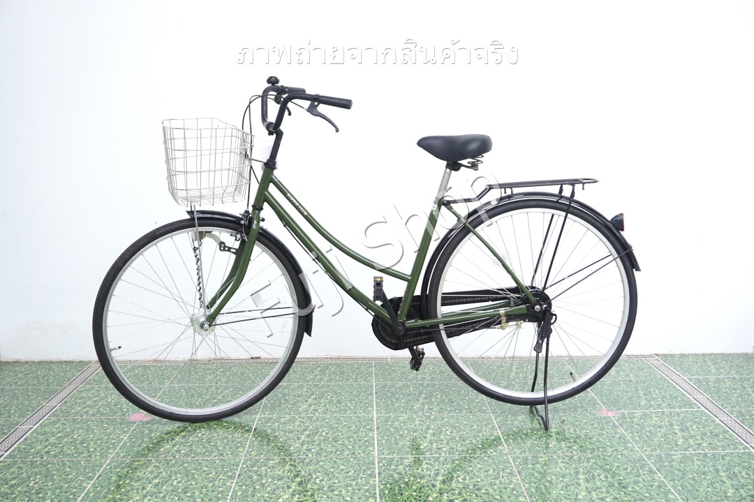 จักรยานแม่บ้านญี่ปุ่น - ล้อ 27 นิ้ว - ไม่มีเกียร์ - สีเขียว [จักรยานมือสอง]