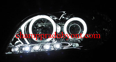 ไฟหน้าโปรเจคเตอร์ TOYOTA VIOS 06 ดำ วงแหวน