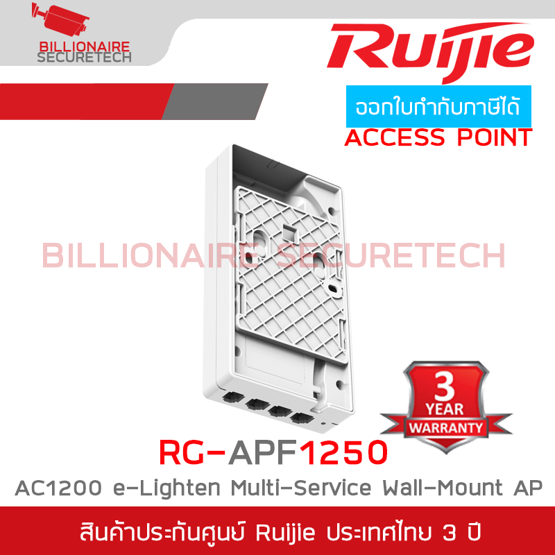 RUIJIE RG-APF1250 , AC1200 e-Lighten Multi-Service Wall-Mount Access Point BY BILLIONAIRE SECURETECH RG-APF1250