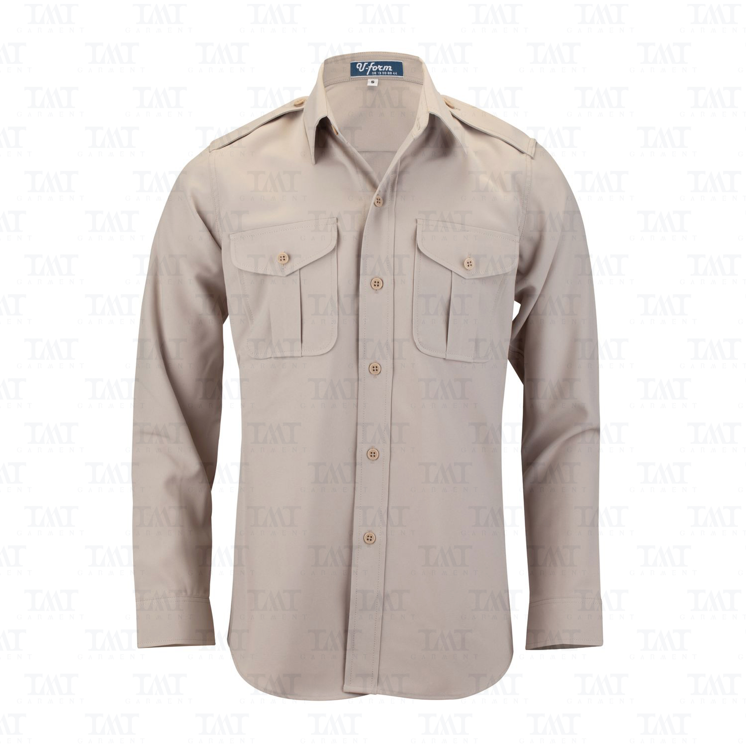 ชุดข้าราชการสีกากี-ชาย แขนยาว