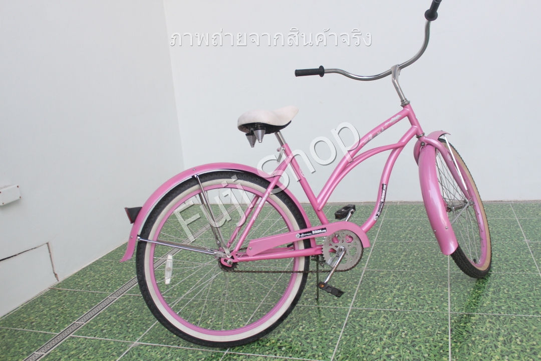 จักรยานญี่ปุ่น - ล้อ 26 นิ้ว - ไม่มีเกียร์ - สีชมพู [จักรยานมือสอง]