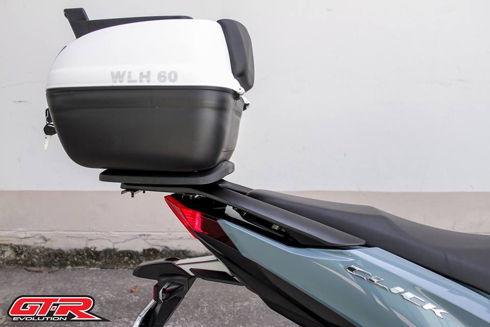 Rack แร็คท้ายเบาะรองกล่อง (มีเนียม) CLICK-125i/150i (ปี15-19) ดำ