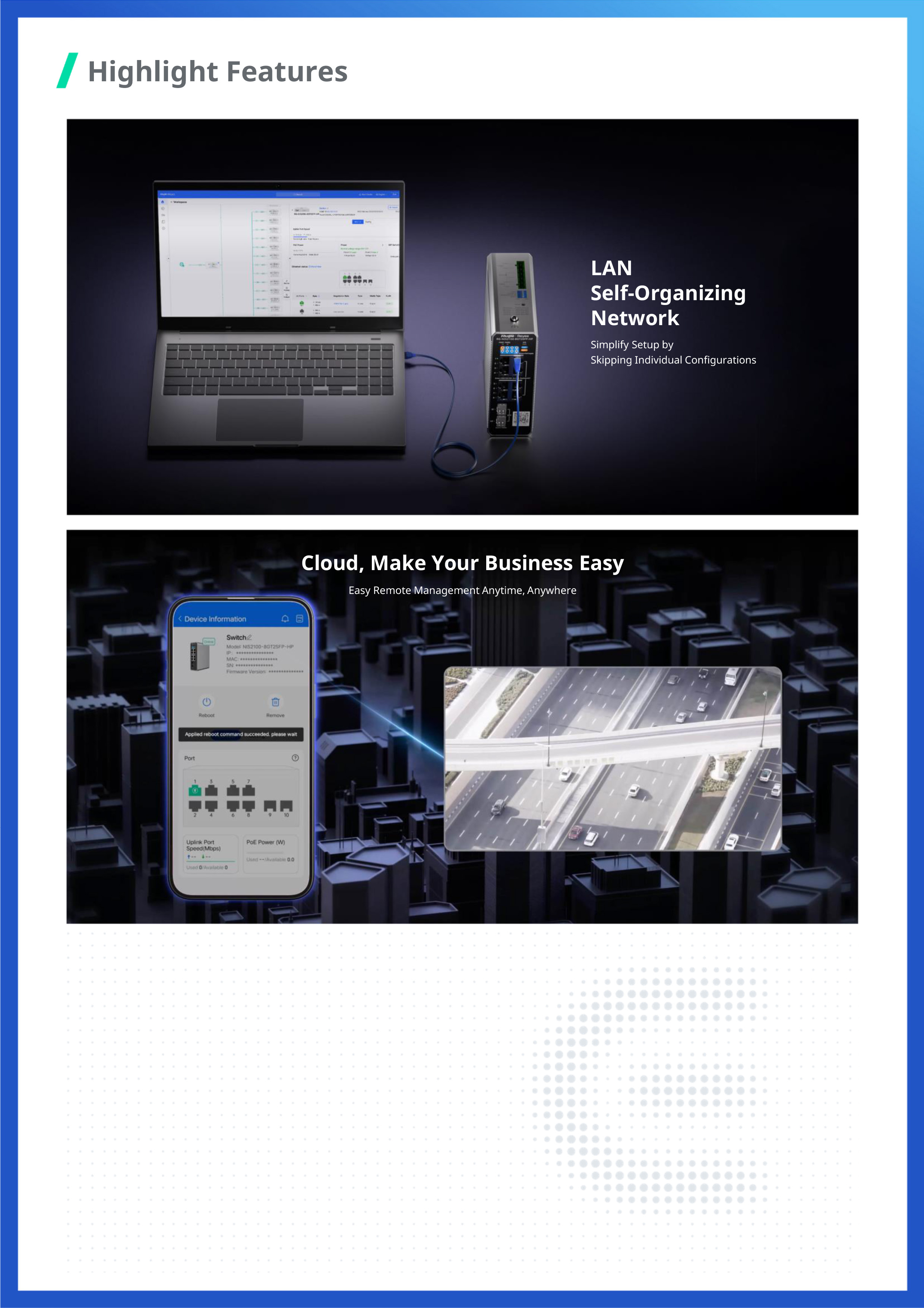 RUIJIE RG-NIS2100-8GT2SFP-HP , 10-Port Cloud Managed Industrial Switch, with 1 x PoE++ Port, 7 x PoE+ Ports, and 2 x SFP Uplink Ports BY BILLIONAIRE SECURETECH RG-NIS2100-8GT2SFP-HP
