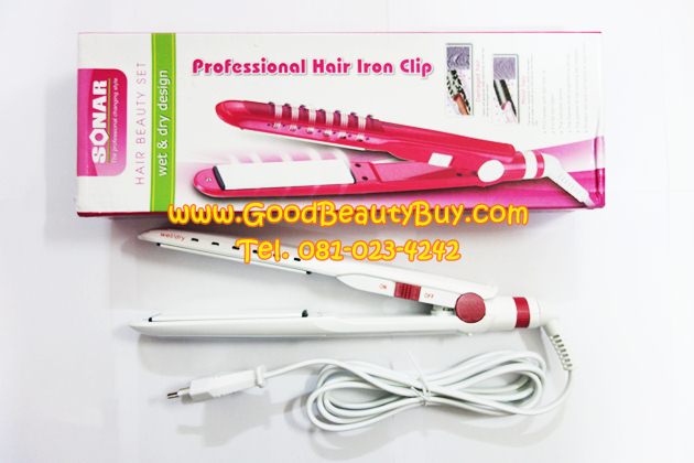 เครื่องหนีบผมตรง ม้วนผมลอน 2in1 SONAR Wet & Dry Design (SN-779)