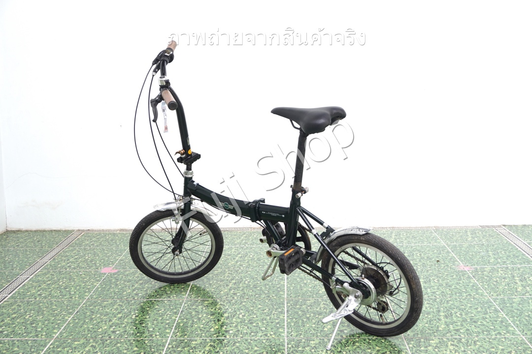 จักรยานพับได้ญี่ปุ่น - ล้อ 16 นิ้ว - มีเกียร์ - Mini Cooper - สีเขียว [จักรยานมือสอง]