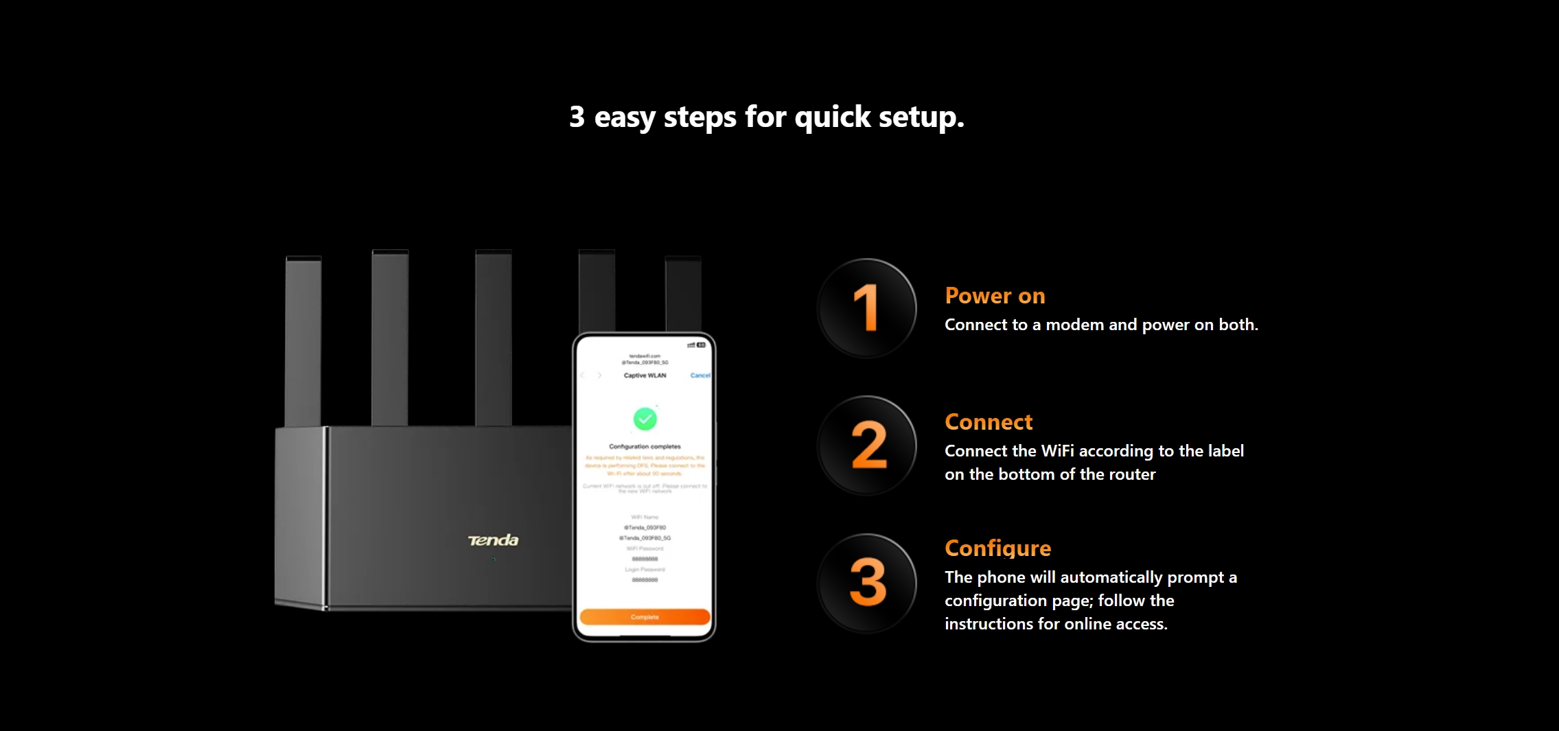 TENDA TE6L PRO : BE5100 Dual-Band Wi-Fi 7 Router(2.5GE) BY BILLIONAIRE SECURETECH TE6L PRO