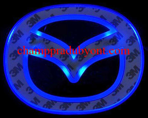 โลโก้มีไฟ MAZDA 3 14-16 LED แสงสีฟ้า (ด้านหลัง)
