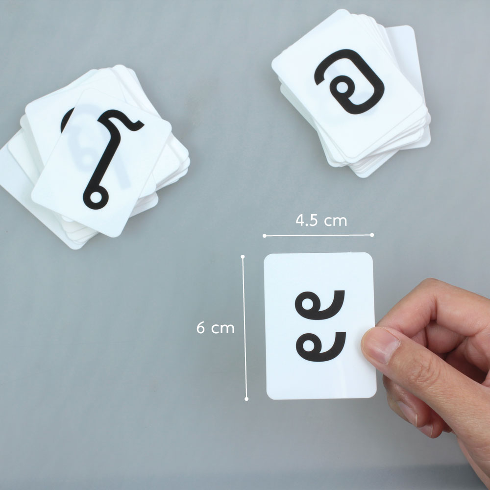 ขนาดบัตรคำ Flashcards เรียนภาษาไทย พยัญชนะ ET-218 สระ ET-220