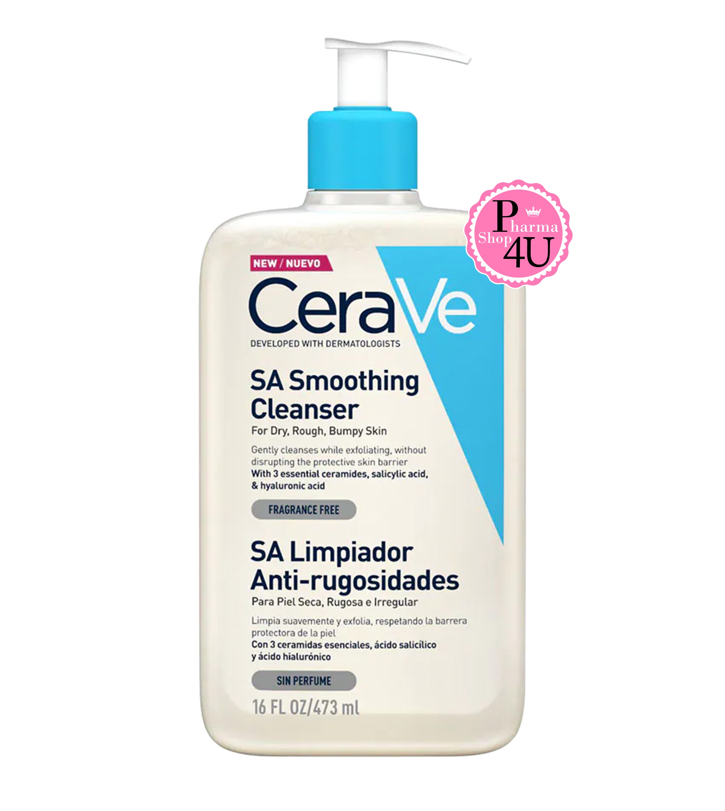 CeraVe SA Smoothing Cleanser เซราวี ผลิตภัณฑ์ทำความสะอาด 473ml.