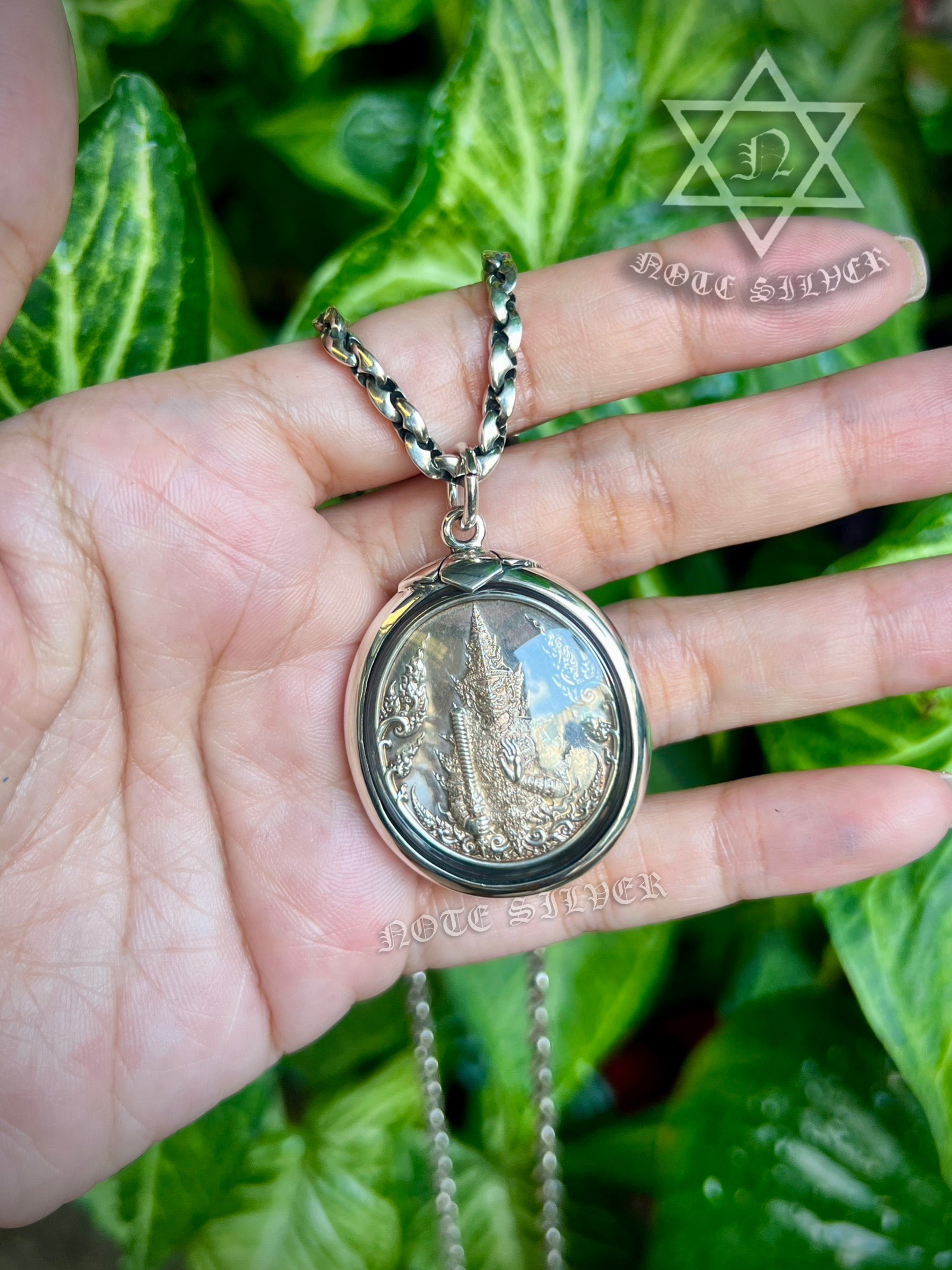 กรอบพระผ่าหวาย Sterling Silver 925NSSV3273