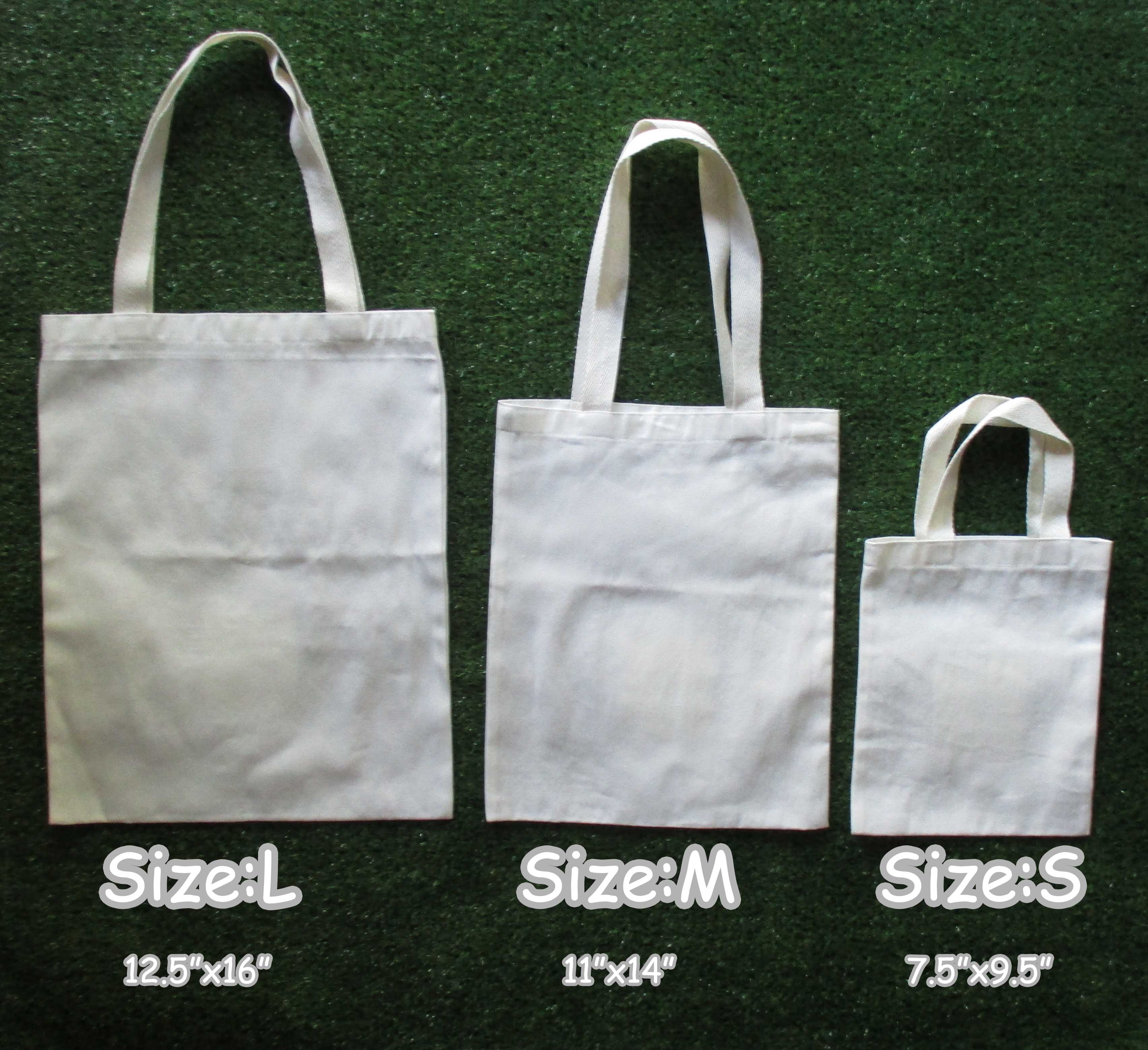 BG-001===กระเป๋าผ้าดิบฟอกขาวลายสองไซส์ S แบบไม่ขยายก้น ไม่ขยายข้าง กว้าง 7.5 นิ้ว ยาว 9.5 นิ้ว ขั้นต่ำ 100 ใบ (มีเรทราคาขั้นบันไดค่ะ)