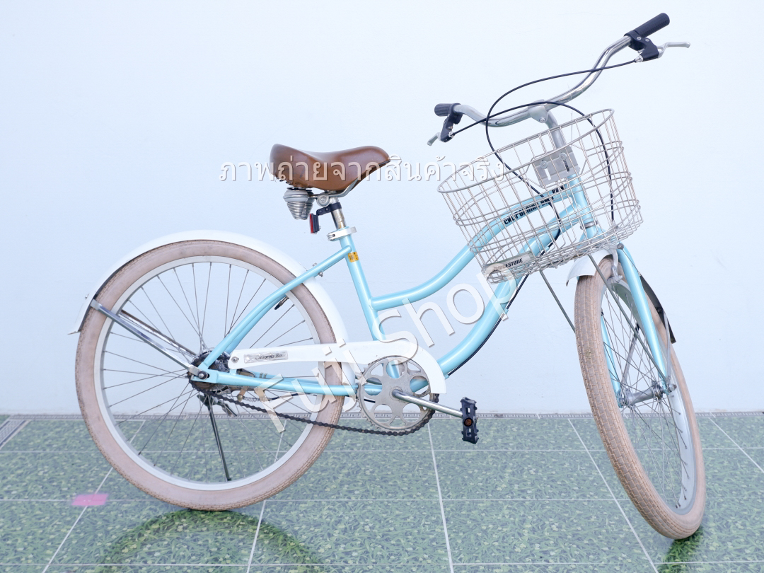 จักรยานญี่ปุ่น - ล้อ 24 นิ้ว - ไม่มีเกียร์ - Californian Bike - สีฟ้า [จักรยานมือสอง]