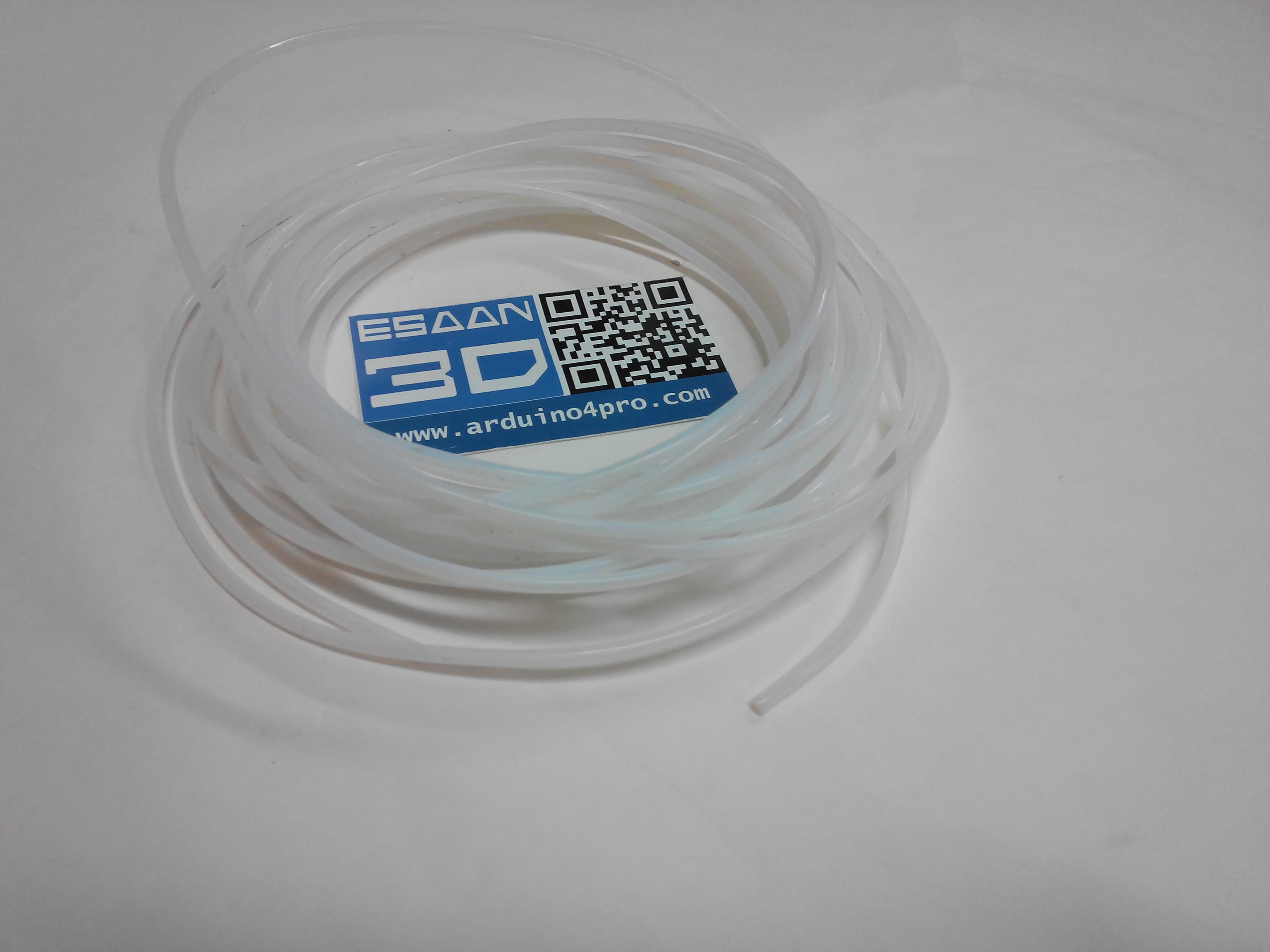 PTFE Teflon Tube สำหรับ 1.75mm (ID2mm OD3mm) ใส่กับ nozzle throat (6 บาท/10cm)