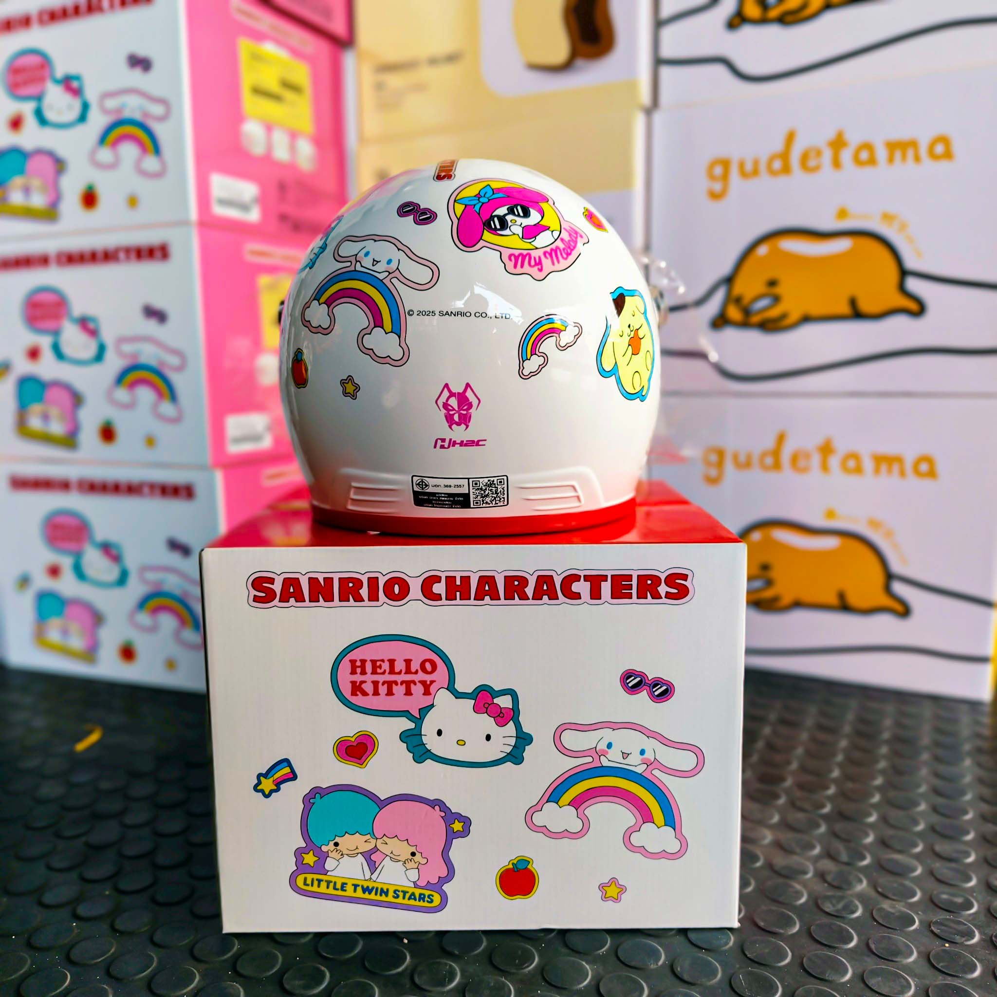 หมวกกันน็อคเด็ก H2C [แบบเต็มใบเปิดหน้า] ลายลิขสิทธิ์ Sanrio Characters