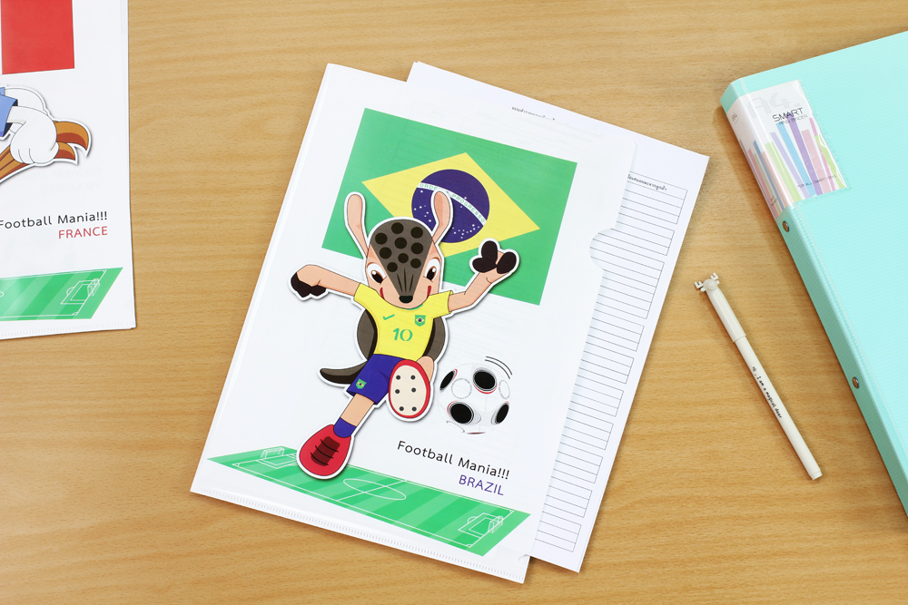 แฟ้มซอง A4 พิมพ์ลายฟุตบอลมาเนีย