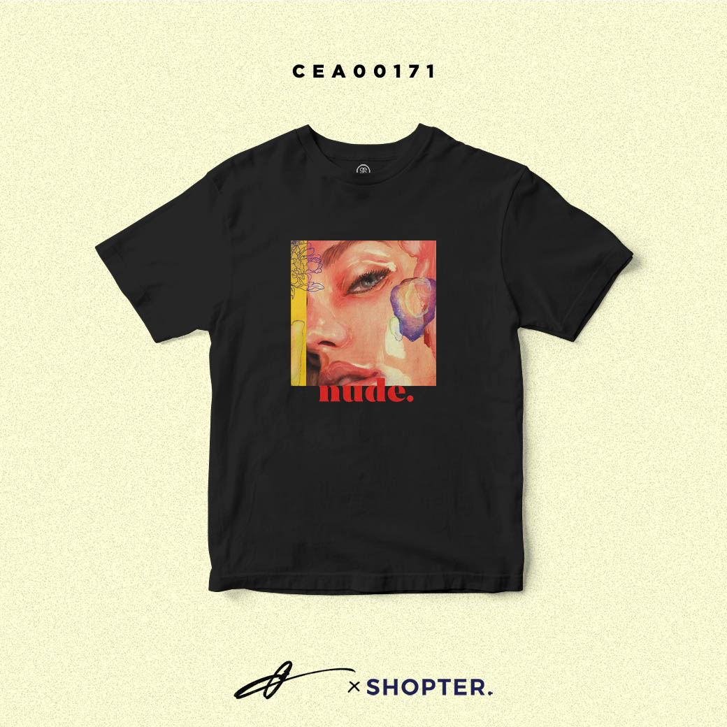 เสื้อยืด พิมพ์ลาย T-SHIRT Nude Collection ONG (Black) CEA00171 #ONG #SHOPTER