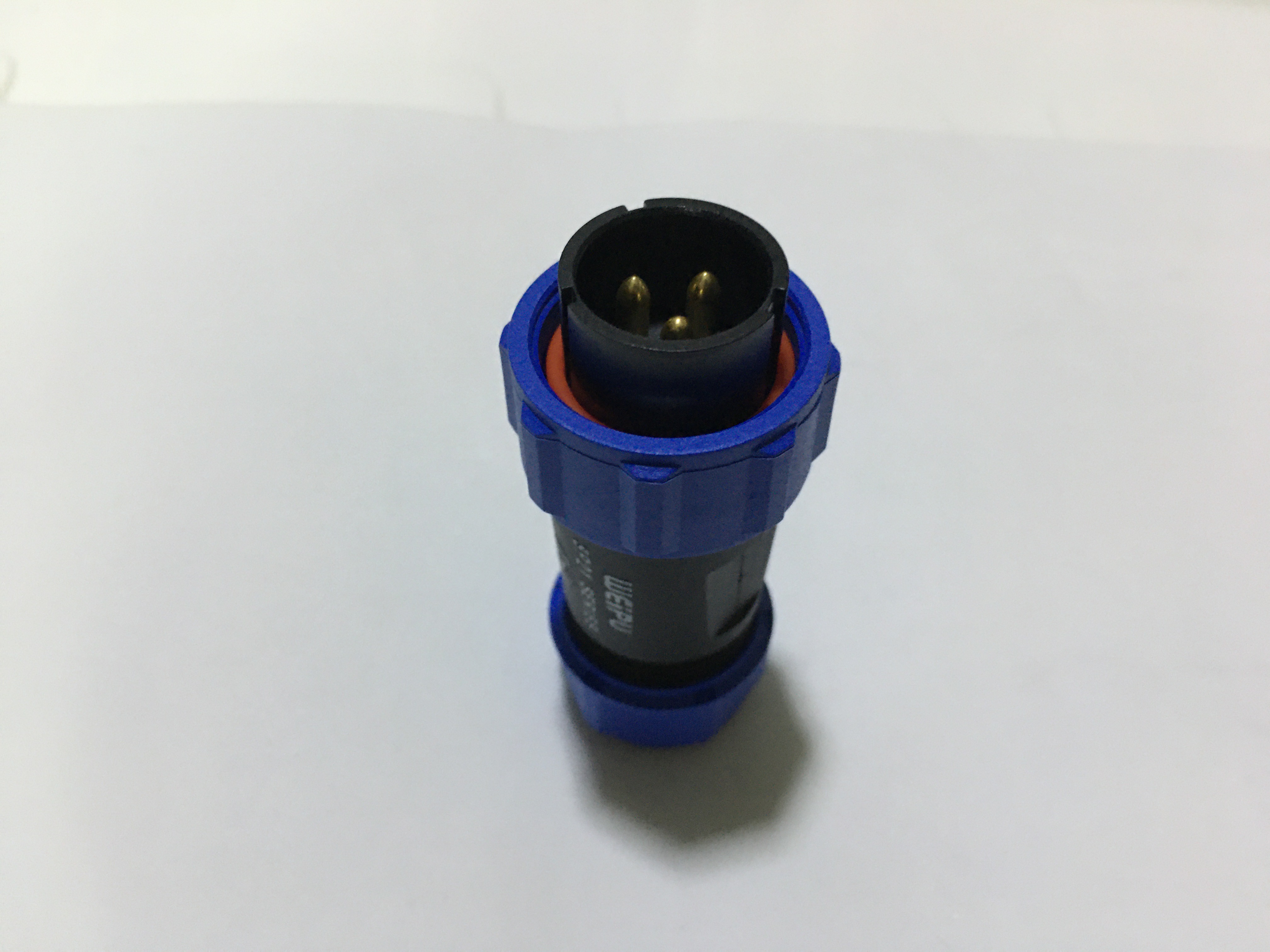"WEIPU" Connector SP2110/P3 IIN 3pole 30A IP68, cable OD.7-12mm, สายไฟ 4.17sq.mm ตัวผู้เกลียวในกลางทาง