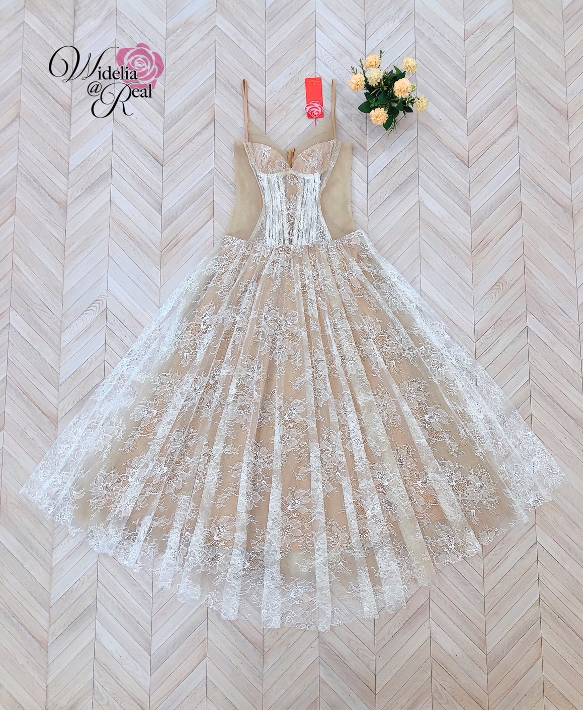 Korea Maxi dress แม็กซี่เดรสสายเดี่ยว อกเย็บจีบทรงเต้า