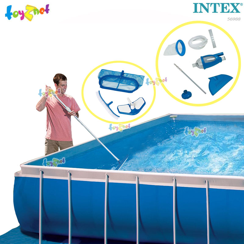 Intex 32 ft. Rect. Frame Pool Set w/Cartr.-Saltwater System and Auto Pool Cleaner (488 x 975 x 132 cm.) No.56988