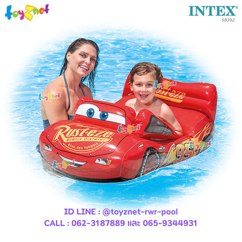 Intex ส่งฟรี เรือยาง เด็ก ลายคาร์ 1.09x0.66 ม. รุ่น 58392/58391